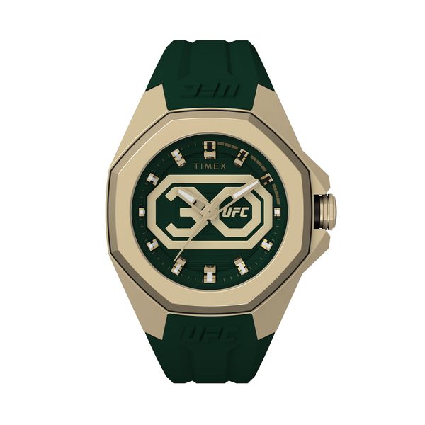 Timex Ročna ura Timex UFC Pro 30th Anniversary TW2V90100 Gold/Green