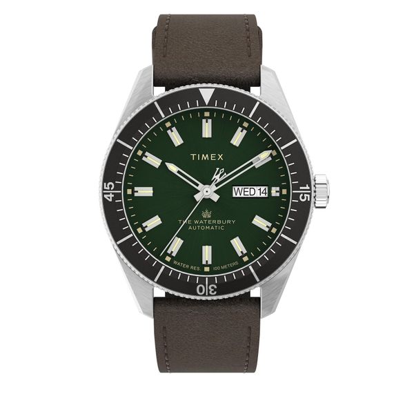 Timex Ročna ura Timex Waterbury TW2V24700 Rjava