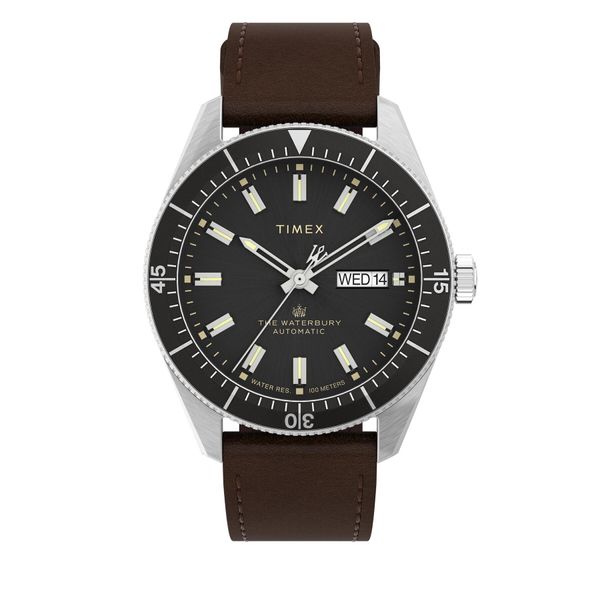 Timex Ročna ura Timex Waterbury TW2V24800 Rjava