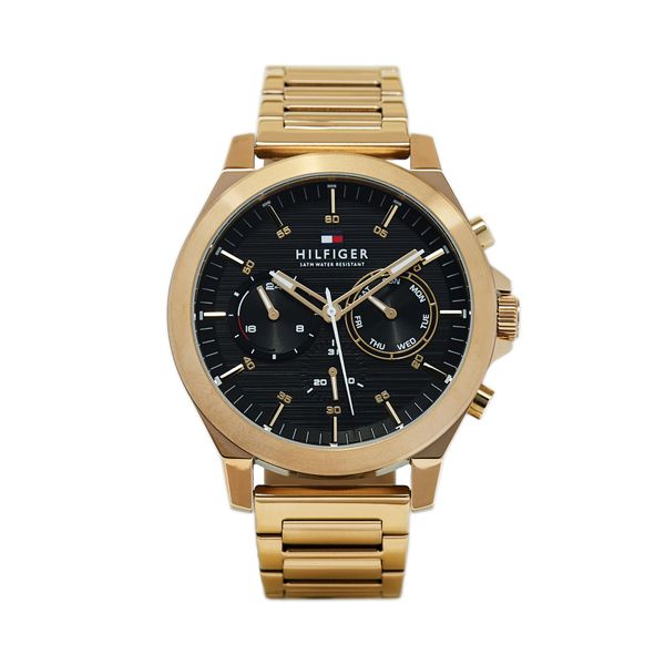 Tommy Hilfiger Ročna ura Tommy Hilfiger Lance 1710520 Gold/Gold