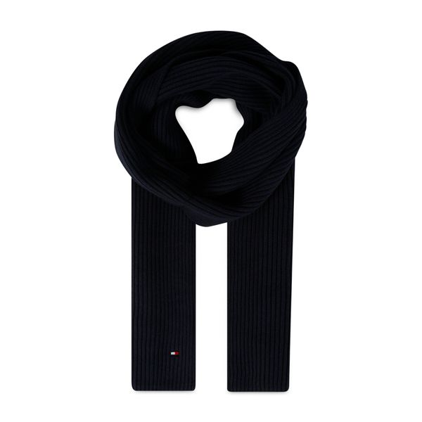 Tommy Hilfiger Ruta Tommy Hilfiger Essential Flag Knitted Scarf AM0AM10365 Mornarsko modra