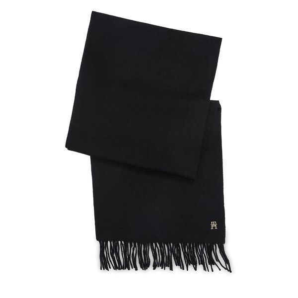 Tommy Hilfiger Šal Tommy Hilfiger Cashmere Chic Woven Scarf AW0AW15344 Black BDS