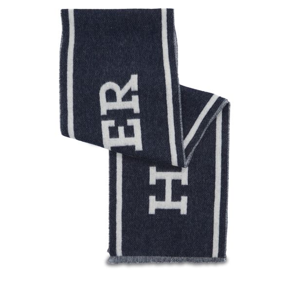 Tommy Hilfiger Šal Tommy Hilfiger Monotype Scarf AM0AM11738 Mornarsko modra