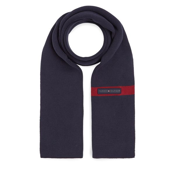 Tommy Hilfiger Šal Tommy Hilfiger Th Skyline Knit Scarf AM0AM11496 Mornarsko modra