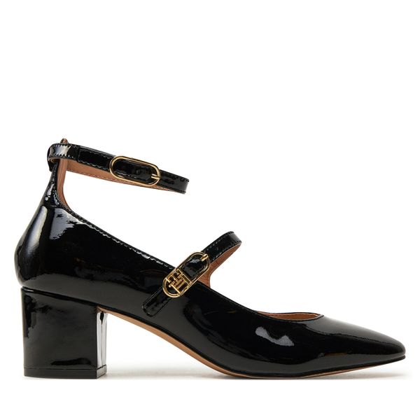 Tommy Hilfiger Salonarji Tommy Hilfiger Pump Double Strap Patent Leather FW0FW08566 Črna