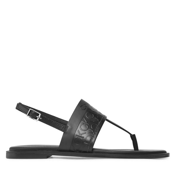 Calvin Klein Sandali Calvin Klein Almond Tp Sandal-Hf Mono HW0HW01536 Črna