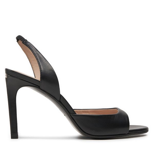 Calvin Klein Sandali Calvin Klein Heel D'Orsay Sandal 90 Lth HW0HW02124 Črna