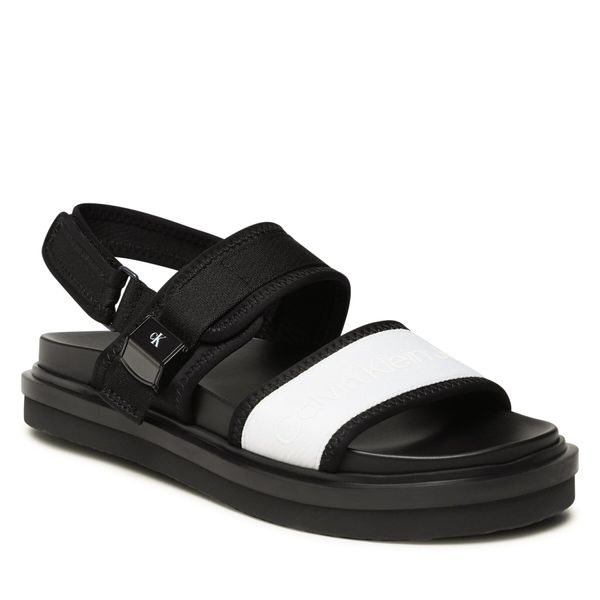 Calvin Klein Jeans Sandali Calvin Klein Jeans Sandal Doublebar Hardware YM0YM00643 Črna