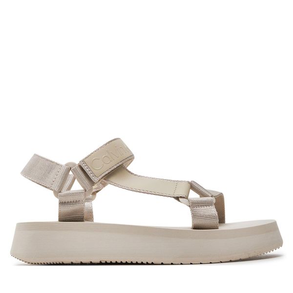 Calvin Klein Jeans Sandali Calvin Klein Jeans Sandal Velcro Webbing Dc YW0YW01353 Bež