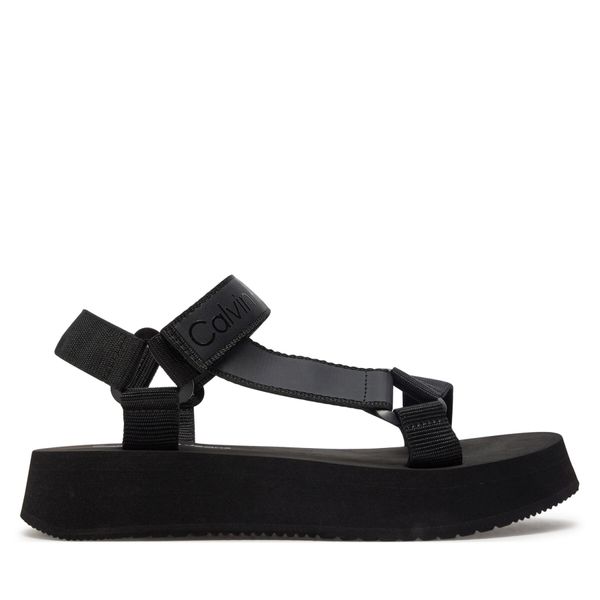 Calvin Klein Jeans Sandali Calvin Klein Jeans Sandal Velcro Webbing Dc YW0YW01353 Črna