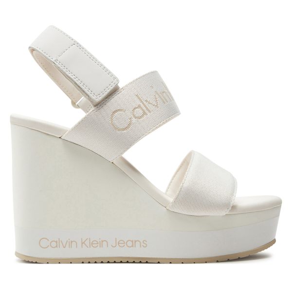 Calvin Klein Jeans Sandali Calvin Klein Jeans Wedge Sandal Webbing In Mr YW0YW01360 Bela