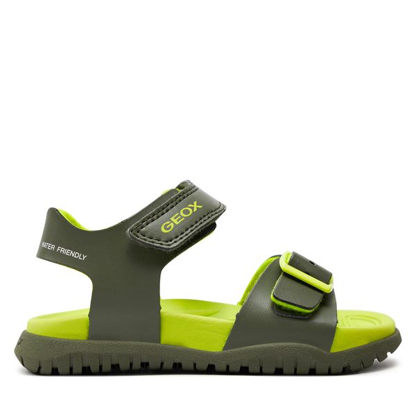 Geox Sandali Geox J Sandal Fusbetto Bo J35HMA 000BC C0914 M Military/Lime