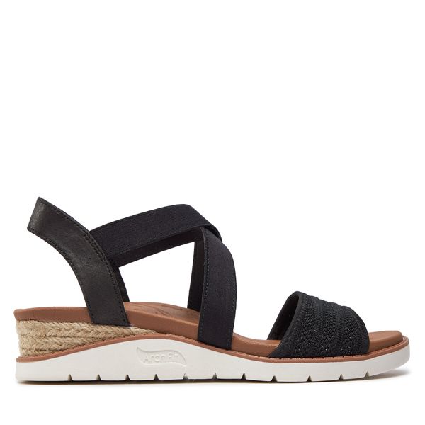 Skechers Sandali Skechers Bobs Arch Fit Beach Kiss Boho Beyond 114013/BLK Črna