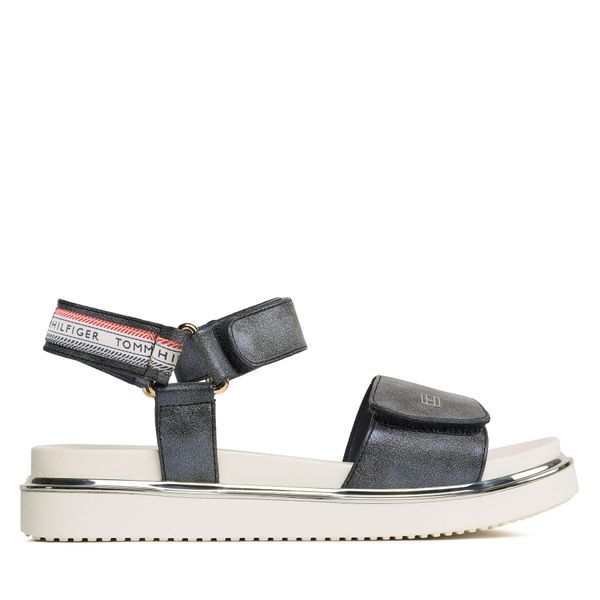 Tommy Hilfiger Sandali Tommy Hilfiger Platform Velcro Sandal T3A2-32760-0568 S Mornarsko modra