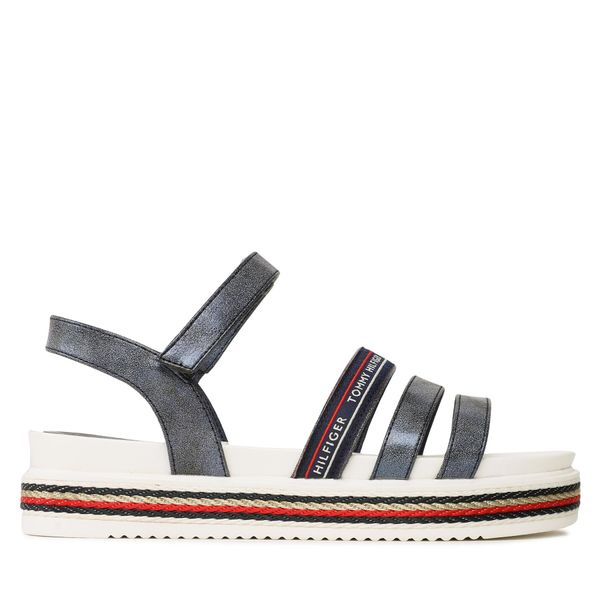 Tommy Hilfiger Sandali Tommy Hilfiger Platform Velcro Sandal T3A2-32763-0568 S Mornarsko modra