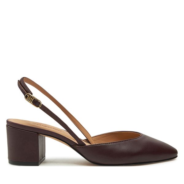 Tommy Hilfiger Sandali Tommy Hilfiger Pump Slingback Smooth Leather FW0FW08621 Bordo rdeča