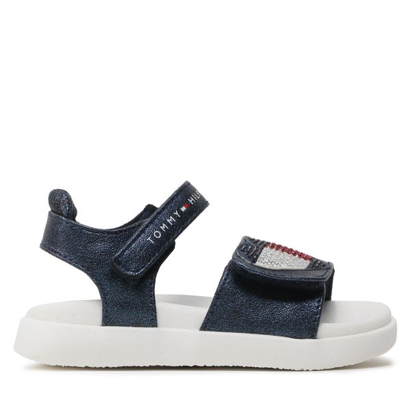 Tommy Hilfiger Sandali Tommy Hilfiger Strass Heart Velcro Sandal T1A2-32752-1367 M Mornarsko modra