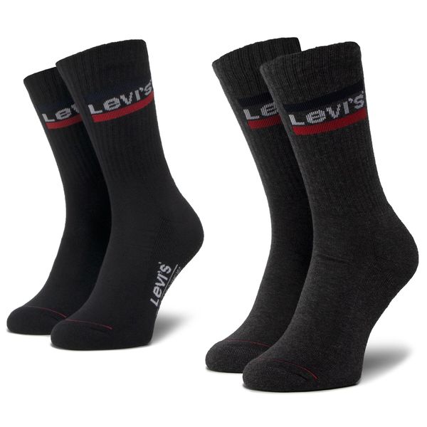 Levi's® Set 2 parov nisex visokih nogavic u Levi's® 37157-0153 Črna