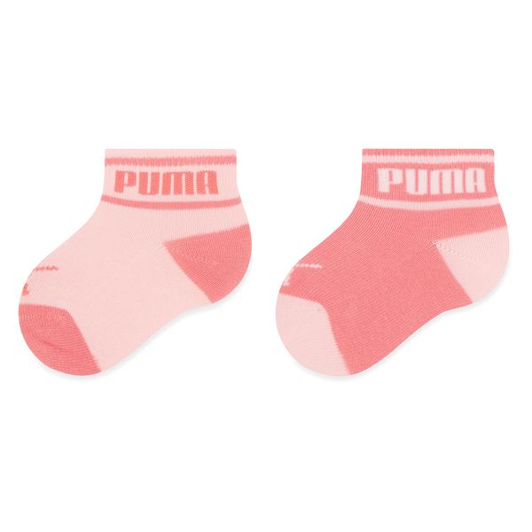 Puma Set 2 parov otroških visokih nogavic Puma Baby Wording Sock 2P 935479 Pink 02