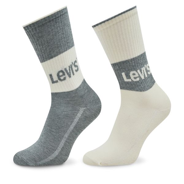 Levi's® Set 2 parov ženskih visokih nogavic Levi's® 701218215 Grey Combo