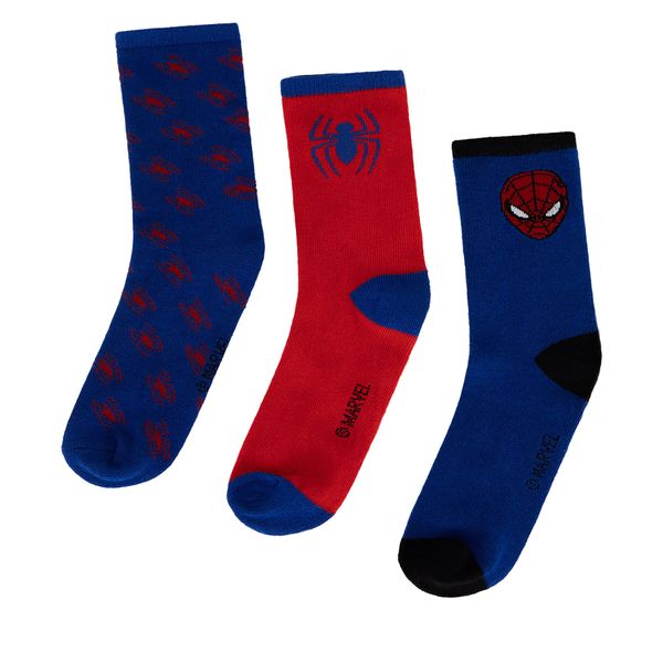 Spiderman Ultimate Set 3 parov otroških visokih nogavic Spiderman Ultimate ACCCS-AW24-224SPRMV-A Modra