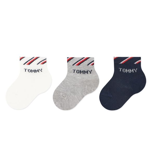 Tommy Hilfiger Set 3 parov otroških visokih nogavic Tommy Hilfiger 701220277 Pisana