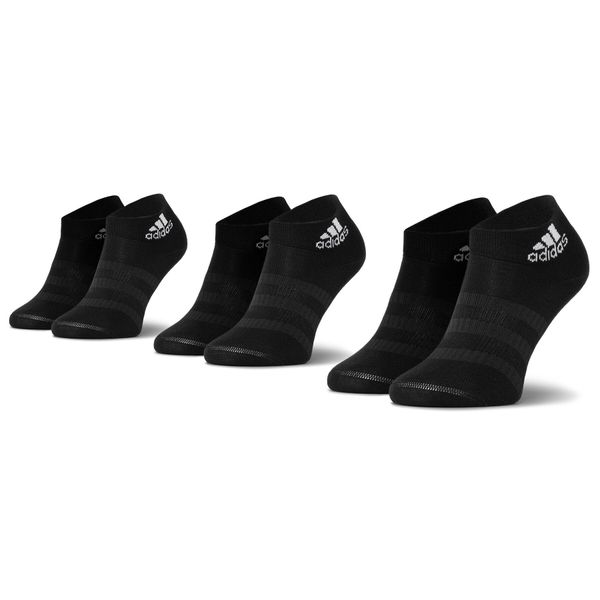 adidas Set 3 parov unisex nizkih nogavic adidas Light Ank 3Pp DZ9436 Black/Black/Black