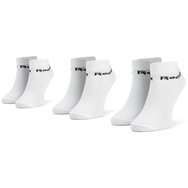 Reebok Set 3 parov unisex nizkih nogavic Reebok Act Core Ankle Sock 3p FL5227 Bela