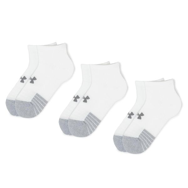 Under Armour Set 3 parov unisex nizkih nogavic Under Armour Heatgear Lo Cut Sock 1346753-100 Bela