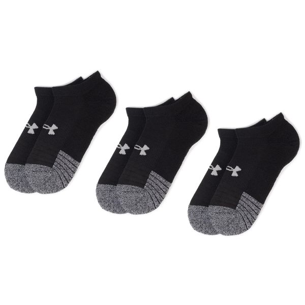 Under Armour Set 3 parov unisex nizkih nogavic Under Armour Heatgear No Show Sock 1346755-001 Črna