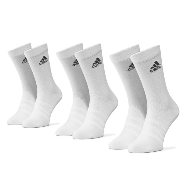 adidas Set 3 parov unisex visokih nogavic adidas Light Crew 3Pp DZ9393 Bela