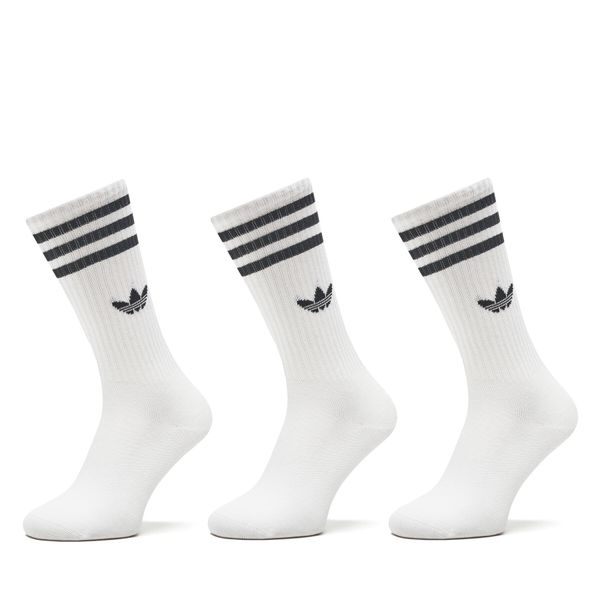 adidas Set 3 parov unisex visokih nogavic adidas Solid Crew IJ0734 Bela