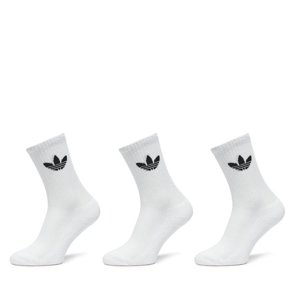 adidas Set 3 parov unisex visokih nogavic adidas Trefoil Cushion IJ5616 Bela