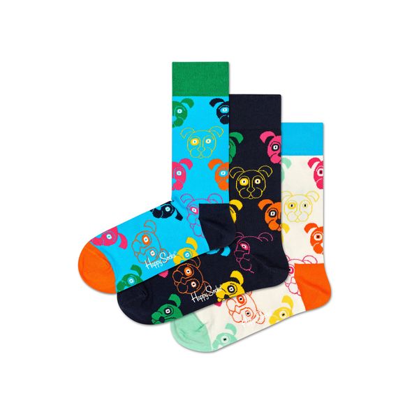 Happy Socks Set 3 parov unisex visokih nogavic Happy Socks XDOG08-0150 Pisana