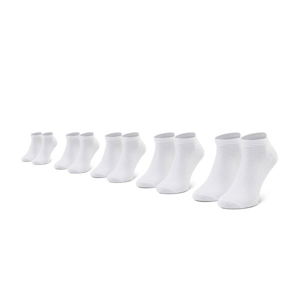 Jack&Jones Set 5 parov moških nizkih nogavic Jack&Jones Jacdongo Socks 5 Pack Noos 12120278 Bela