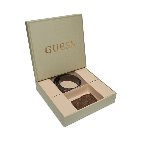 Guess Set etui za kreditne kartice in trak Guess GFBOXM P3305 Rjava