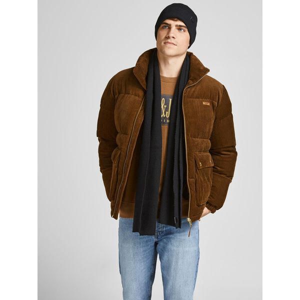 Jack&Jones Set šal + kapa Jack&Jones 12163827 Črna