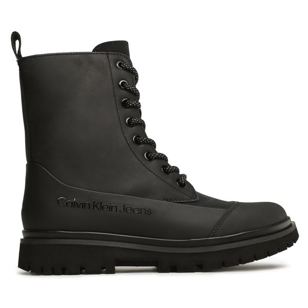 Calvin Klein Jeans Škornji Calvin Klein Jeans Chunky Combat Laceup Boot Rub YW0YW01066 Črna