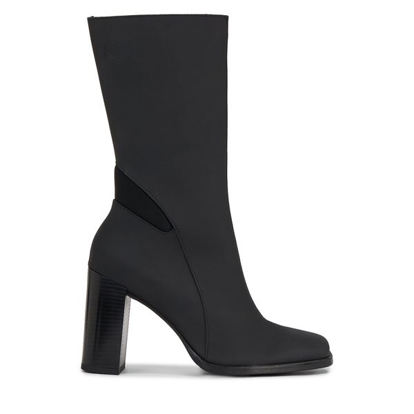 Calvin Klein Jeans Škornji Calvin Klein Jeans Heel Zip Boot Lth Wn YW0YW01113 Črna