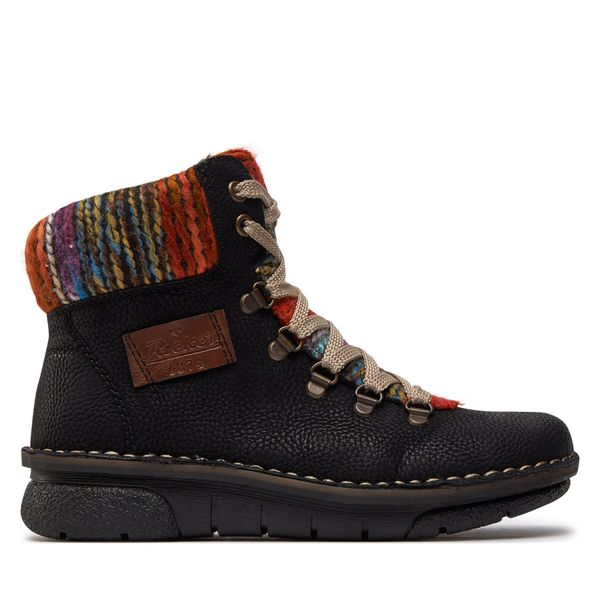 Rieker Škornji Rieker 73343-00 Black Combination