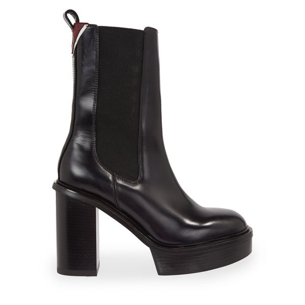 Tommy Hilfiger Škornji Tommy Hilfiger Elevated Plateau Chelsea Bootie FW0FW07542 Black BDS