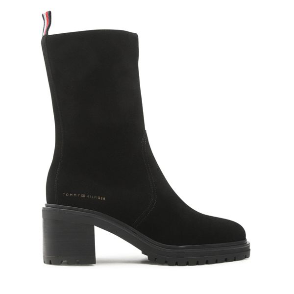 Tommy Hilfiger Škornji Tommy Hilfiger Outdoor Mid Heel Boot FW0FW06620 Črna