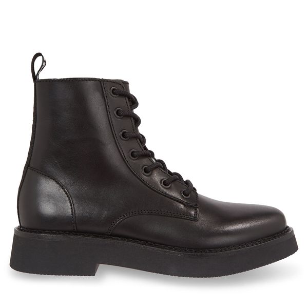 Tommy Jeans Škornji Tommy Jeans Tjw Lace Up Flat Boot EN0EN02310 Črna