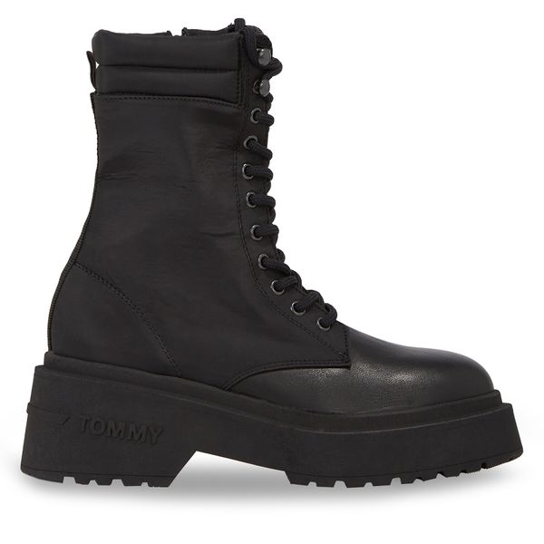 Tommy Jeans Škornji Tommy Jeans Tjw Lace Up Padded Boot EN0EN02405 Črna