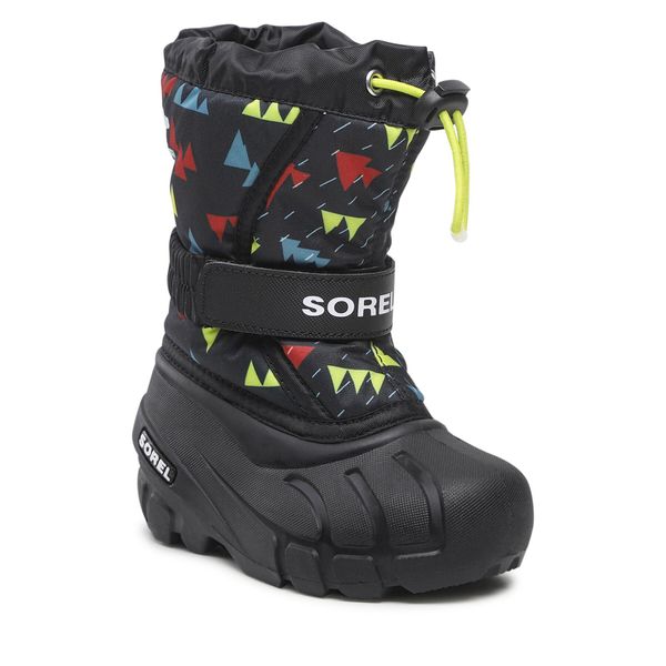 Sorel Škornji za sneg Sorel Childrens Flurry Print NC3504 Črna