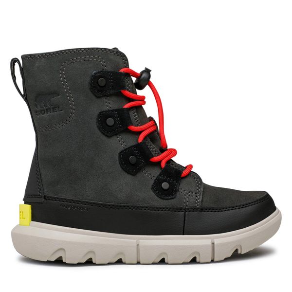 Sorel Škornji za sneg Sorel Youth Sorel Explorer Lace Wp NY4897-093 Črna