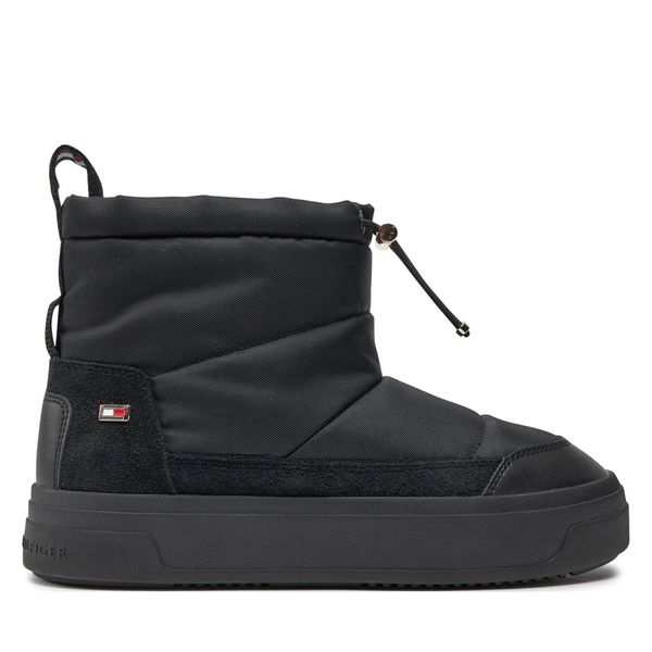 Tommy Hilfiger Škornji za sneg Tommy Hilfiger Flag Nylon Mini Snowboot FW0FW08334 Črna