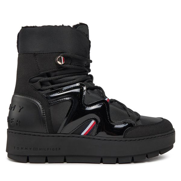 Tommy Hilfiger Škornji za sneg Tommy Hilfiger Patent Snowboot FW0FW07852 Črna