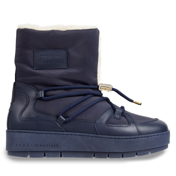 Tommy Hilfiger Škornji za sneg Tommy Hilfiger Tommy Essential Snowboot FW0FW07504 Modra