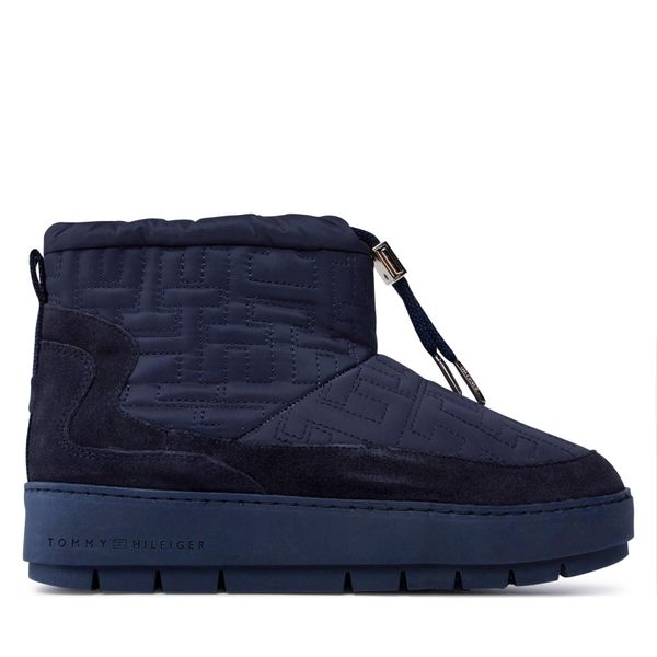 Tommy Hilfiger Škornji za sneg Tommy Hilfiger Tommy Monogram Snowboot FW0FW07637 Modra